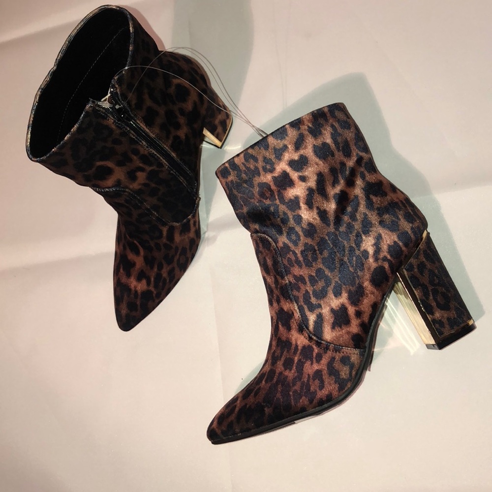 Animal Print Heeled Boots